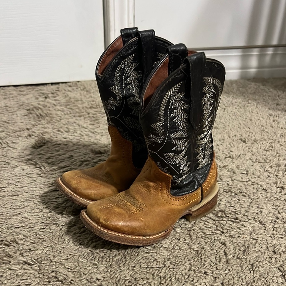 Kids' Black and Brown Western Boots
